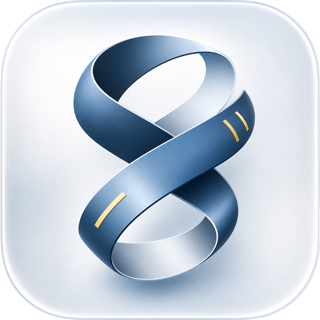 FitFabric app icon — a measuring tape forming an S shape